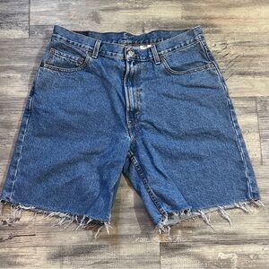 Vintage Levi's 550 Relaxed Fit Denim Shorts 90s Sz 34 36